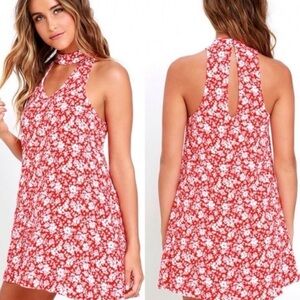 Lulus Floral Halter Dress L